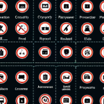 **

A threat matrix visualizing cybersecurity risks, prioritizing ransomware and DDoS attacks, with consideration of data privacy regulations like LGPD and e-commerce fraud prevention. Include icons representing different threats and impacts.

**