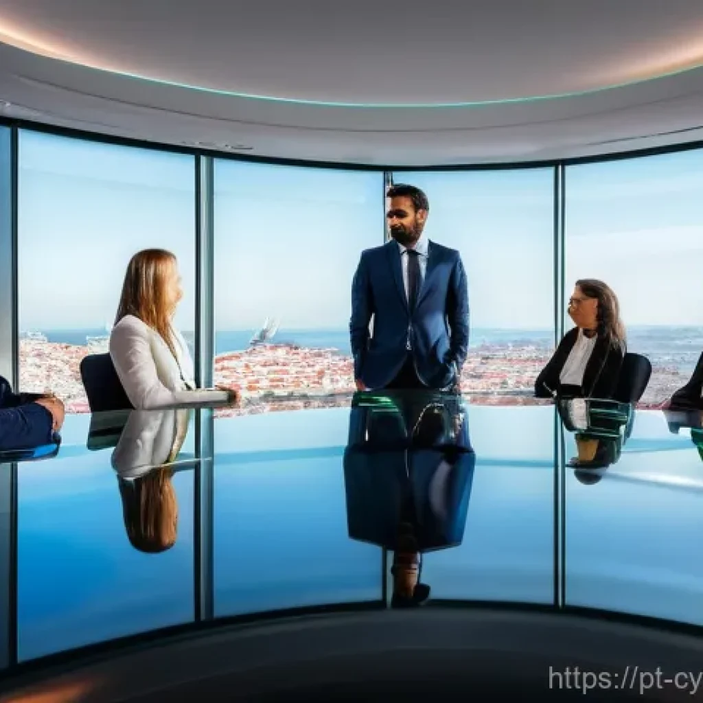 사이버 공격 대응을 위한 리더십의 역할 - **Prompt:** A diverse group of 4-5 confident business leaders, men and women in their 30s-50s, profe...